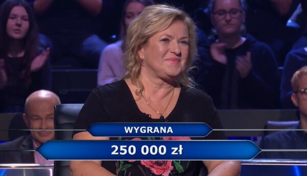 Milionerzy: Pani Jolanta Glinka-Kalisz zdobyła 250 tys. zł!